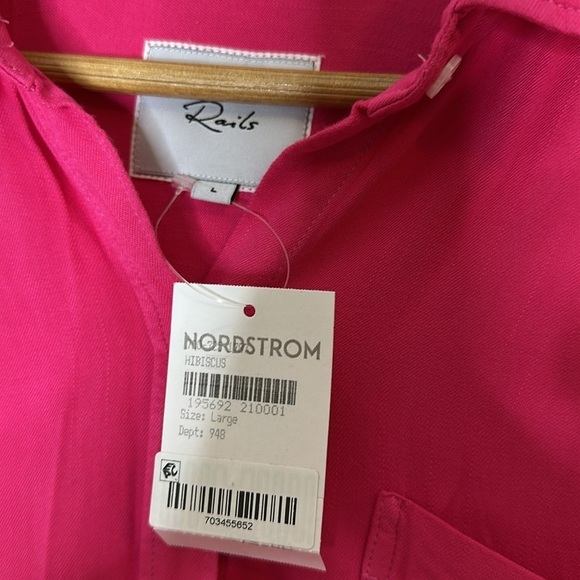 Rails Ingrid Raw Shirt in Hibiscus SzLarge - Picture 8 of 13